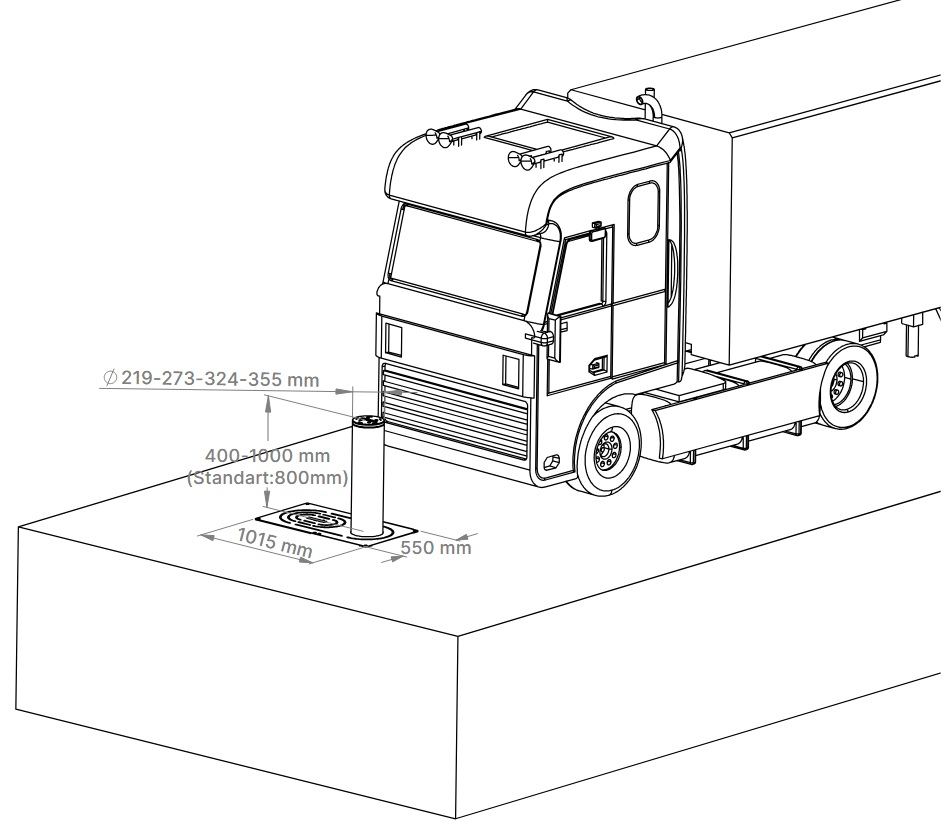 Bollard stały FXB-CT DEFENDER wano