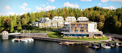 Inteligentne klamki WANO w obiekcie Lake View Żywiec